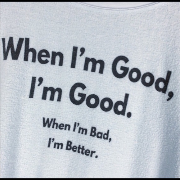 Wildfox Blue “When I’m Good .....” Sweater M - Picture 4 of 9